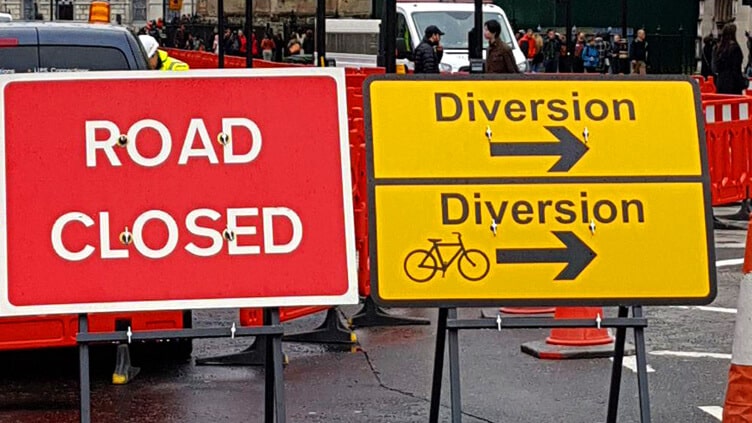 road closure and diversion route